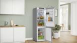 Preview: Bosch KGN362LAF Serie 4 Stand Kühl-Gefrierkombination, 60 cm breit, 321 L, Total No Frost, Vitafresh, Super Kühlen, Super Gefrieren, Edelstahloptik
