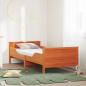 Preview: ARDEBO.de - Bettgestell Wachsbraun 80 x 200 cm Massivholz Kiefer