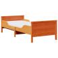 Preview: Bettgestell Wachsbraun 80 x 200 cm Massivholz Kiefer