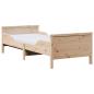 Preview: Bettgestell mit Matratze mit Kopfteil Braun 80 x 200 cm