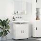 Preview: ARDEBO.de - Badezimmermöbel Set 2 pcs Hochglanz-Weiß 61 x 35 x 64 cm