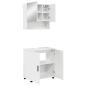 Preview: Badezimmermöbel Set 2 pcs Hochglanz-Weiß 61 x 35 x 64 cm