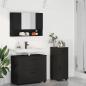 Preview: ARDEBO.de - Badezimmermöbel Set mit Regal 3 pcs Schwarz 76,5 x 35 x 64 cm