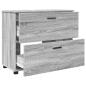 Preview: Badezimmermöbel Set mit Tür 3 pcs Grau Sonoma 76,5 x 35 x 64 cm