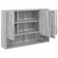 Preview: Badezimmermöbel Set mit Tür 3 pcs Grau Sonoma 76,5 x 35 x 64 cm