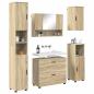Preview: Badezimmermöbel Set mit Tür 5 pcs Sonoma-Eiche 30 x 35 x 192 cm
