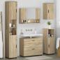 Preview: Badezimmermöbel Set mit Tür 5 pcs Sonoma-Eiche 30 x 35 x 192 cm