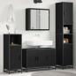 Preview: ARDEBO.de - Badezimmermöbel Set 4 pcs Schwarz Eichen-Optik 90 x 33 x 60 cm