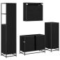 Preview: Badezimmermöbel Set 4 pcs Schwarz Eichen-Optik 80 x 33 x 60 cm