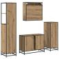 Preview: Badezimmermöbel Set mit Tür 4 pcs Artisan-Eiche 80 x 33 x 60 cm