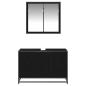Preview: Badezimmermöbel Set 2 pcs Schwarz Eichen-Optik 90 x 33 x 60 cm
