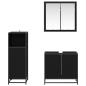 Preview: Badezimmermöbel Set 3 pcs Schwarz Eichen-Optik 60 x 33 x 60 cm