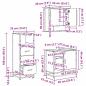 Preview: Badezimmermöbel Set 3 pcs Altholz 65 x 33 x 60 cm Holzwerkstoff