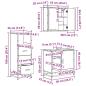 Preview: Badezimmermöbel Set 3 pcs Schwarz Eichen-Optik 65 x 33 x 60 cm