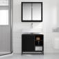 Preview: Badezimmermöbel Set 2 pcs Schwarz Eichen-Optik 65 x 33 x 60 cm