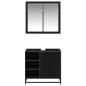 Preview: Badezimmermöbel Set 2 pcs Schwarz Eichen-Optik 65 x 33 x 60 cm