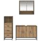Preview: Badezimmermöbel Set mit Tür 3 pcs Artisan-Eiche 90 x 33 x 60 cm