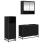 Preview: Badezimmermöbel Set 3 pcs Schwarz Eichen-Optik 90 x 33 x 60 cm