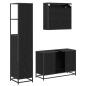 Preview: Badezimmermöbel Set 3 pcs Schwarz Eichen-Optik 90 x 33 x 60 cm