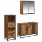 Preview: ARDEBO.de - Badezimmermöbel Set 3 pcs Altholz 90 x 33 x 60 cm Holzwerkstoff