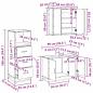 Preview: Badezimmermöbel Set 3 pcs Altholz 90 x 33 x 60 cm Holzwerkstoff