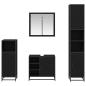 Preview: Badezimmermöbel Set 4 pcs Schwarz Eichen-Optik 65 x 33 x 60 cm
