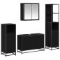 Preview: Badezimmermöbel Set 4 pcs Schwarz Eichen-Optik 90 x 33 x 60 cm