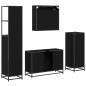 Preview: Badezimmermöbel Set 4 pcs Schwarz Eichen-Optik 90 x 33 x 60 cm