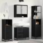 Preview: ARDEBO.de - Badezimmermöbel Set 4 pcs Schwarz Eichen-Optik 65 x 33 x 60 cm