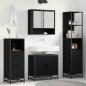 Preview: ARDEBO.de - Badezimmermöbel Set 4 pcs Schwarz Eichen-Optik 65 x 33 x 60 cm