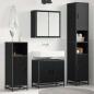 Preview: ARDEBO.de - Badezimmermöbel Set 3 pcs Schwarz Eichen-Optik 65 x 33 x 60 cm