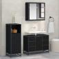Preview: ARDEBO.de - Badezimmermöbel Set 3 pcs Schwarz Eichen-Optik 80 x 33 x 60 cm