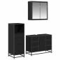 Preview: Badezimmermöbel Set 3 pcs Schwarz Eichen-Optik 80 x 33 x 60 cm