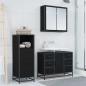 Preview: Badezimmermöbel Set 3 pcs Schwarz Eichen-Optik 80 x 33 x 60 cm