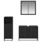 Preview: Badezimmermöbel Set 3 pcs Schwarz Eichen-Optik 80 x 33 x 60 cm