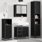Preview: ARDEBO.de - Badezimmermöbel Set 3 pcs Schwarz Eichen-Optik 90 x 33 x 60 cm