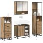 Preview: Badezimmermöbel Set mit Tür 4 pcs Artisan-Eiche 65 x 33 x 60 cm