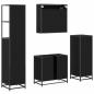 Preview: Badezimmermöbel Set 4 pcs Schwarz Eichen-Optik 65 x 33 x 60 cm
