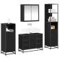 Preview: Badezimmermöbel Set 4 pcs Schwarz Eichen-Optik 80 x 33 x 60 cm