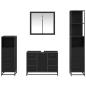 Preview: Badezimmermöbel Set 4 pcs Schwarz Eichen-Optik 80 x 33 x 60 cm