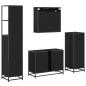 Preview: Badezimmermöbel Set 4 pcs Schwarz Eichen-Optik 80 x 33 x 60 cm
