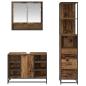 Preview: Badezimmermöbel Set mit Regal 3 pcs Altholz 35 x 37,5 x 166 cm