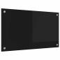 Preview: Küchenrückwand Schwarz 70 x 40 x 0.8 cm Gehärtetes Glas