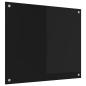 Preview: Küchenrückwand Schwarz 70 x 60 x 0.8 cm Gehärtetes Glas