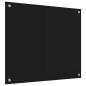 Preview: Küchenrückwand Schwarz 70 x 60 x 0.8 cm Gehärtetes Glas