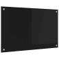 Preview: Küchenrückwand Schwarz 80 x 50 x 0.8 cm Gehärtetes Glas