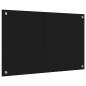 Preview: Küchenrückwand Schwarz 80 x 50 x 0.8 cm Gehärtetes Glas
