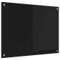 Preview: Küchenrückwand Schwarz 80 x 60 x 0.8 cm Gehärtetes Glas