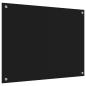 Preview: Küchenrückwand Schwarz 80 x 60 x 0.8 cm Gehärtetes Glas