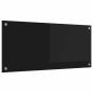 Preview: Küchenrückwand Schwarz 90 x 40 x 0,8 cm Gehärtetes Glas